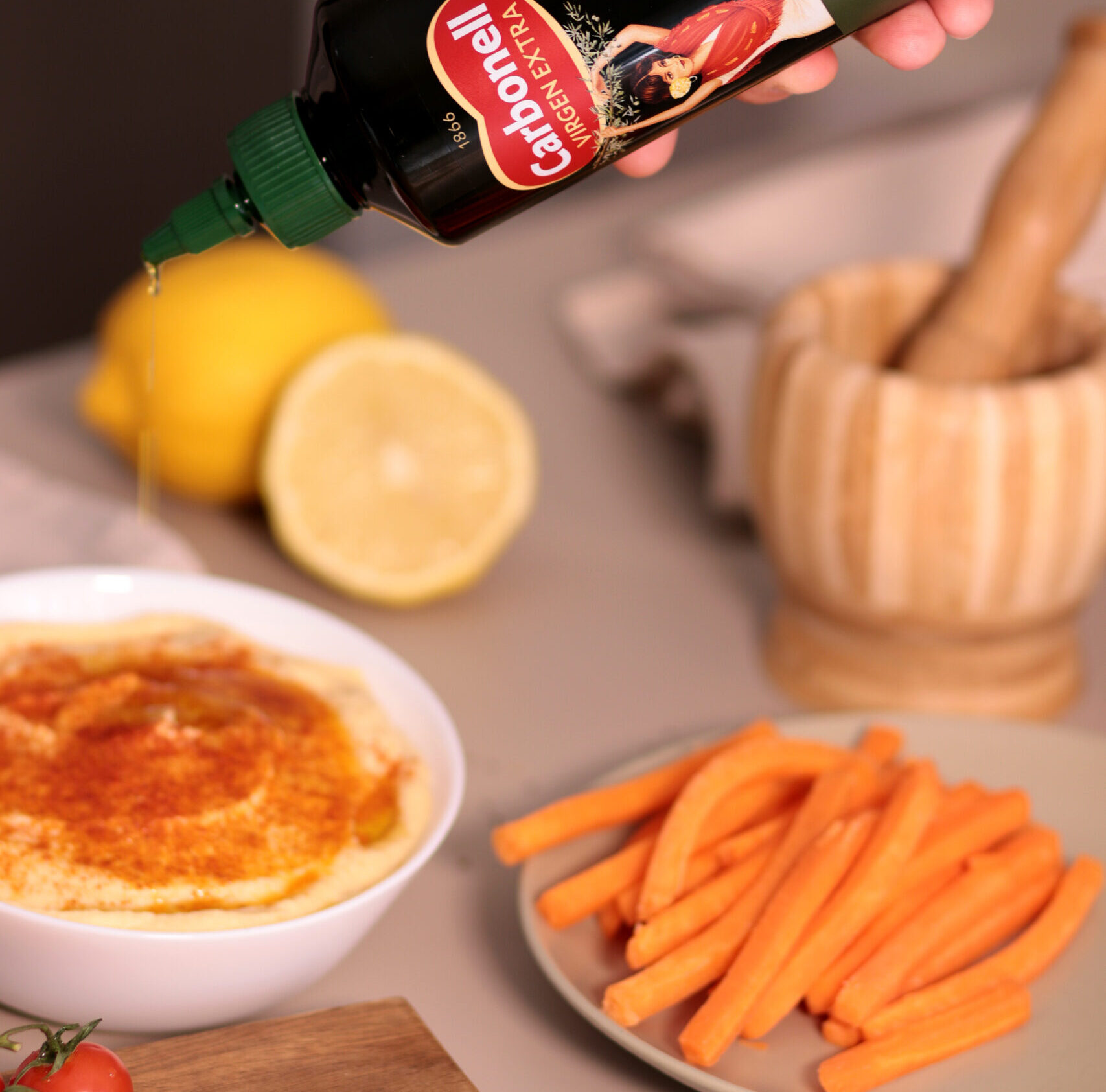 Hummus de garbanzos Hummus de garbanzos
