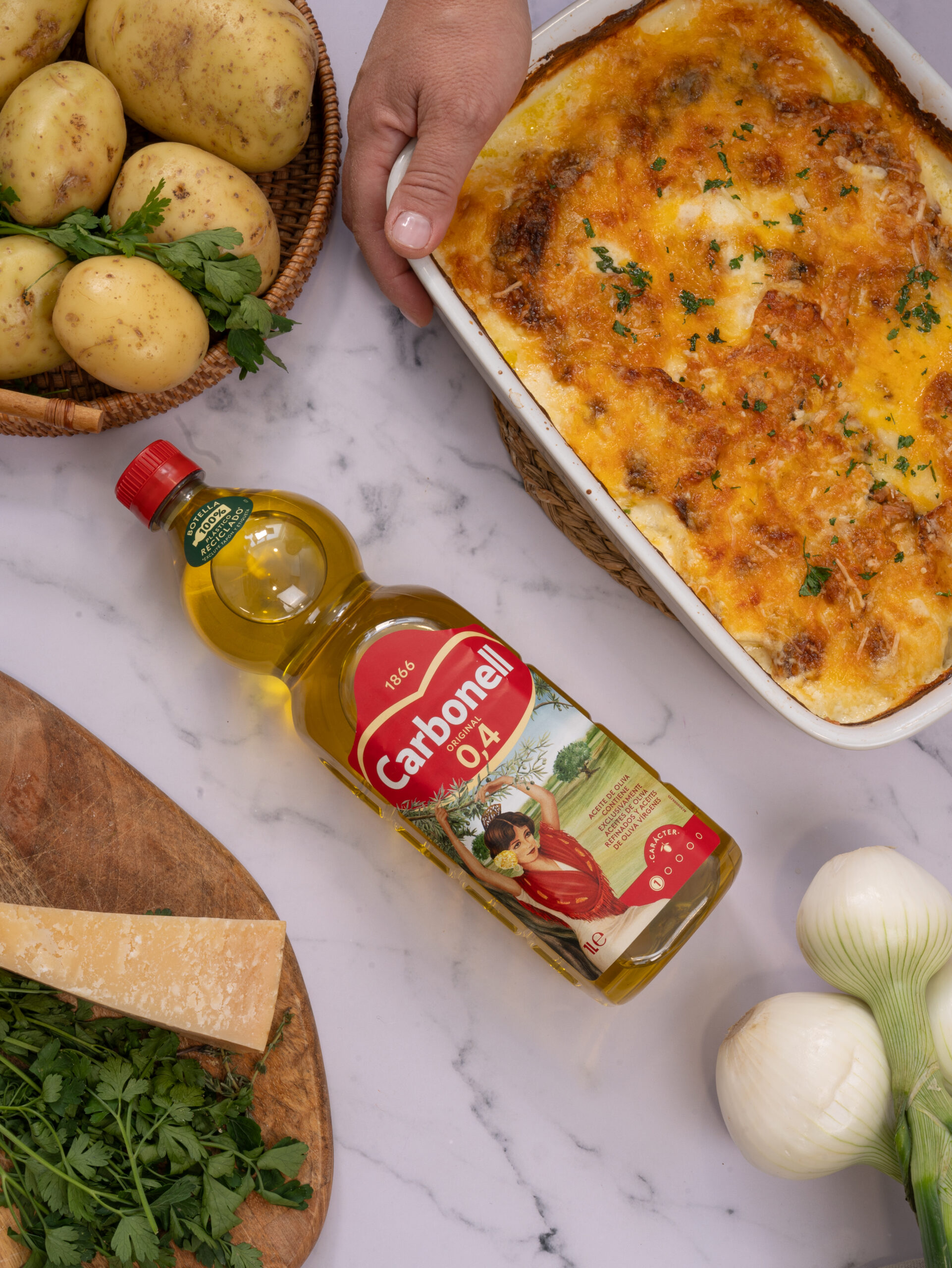 Gratén Cremoso de Patatas y Queso