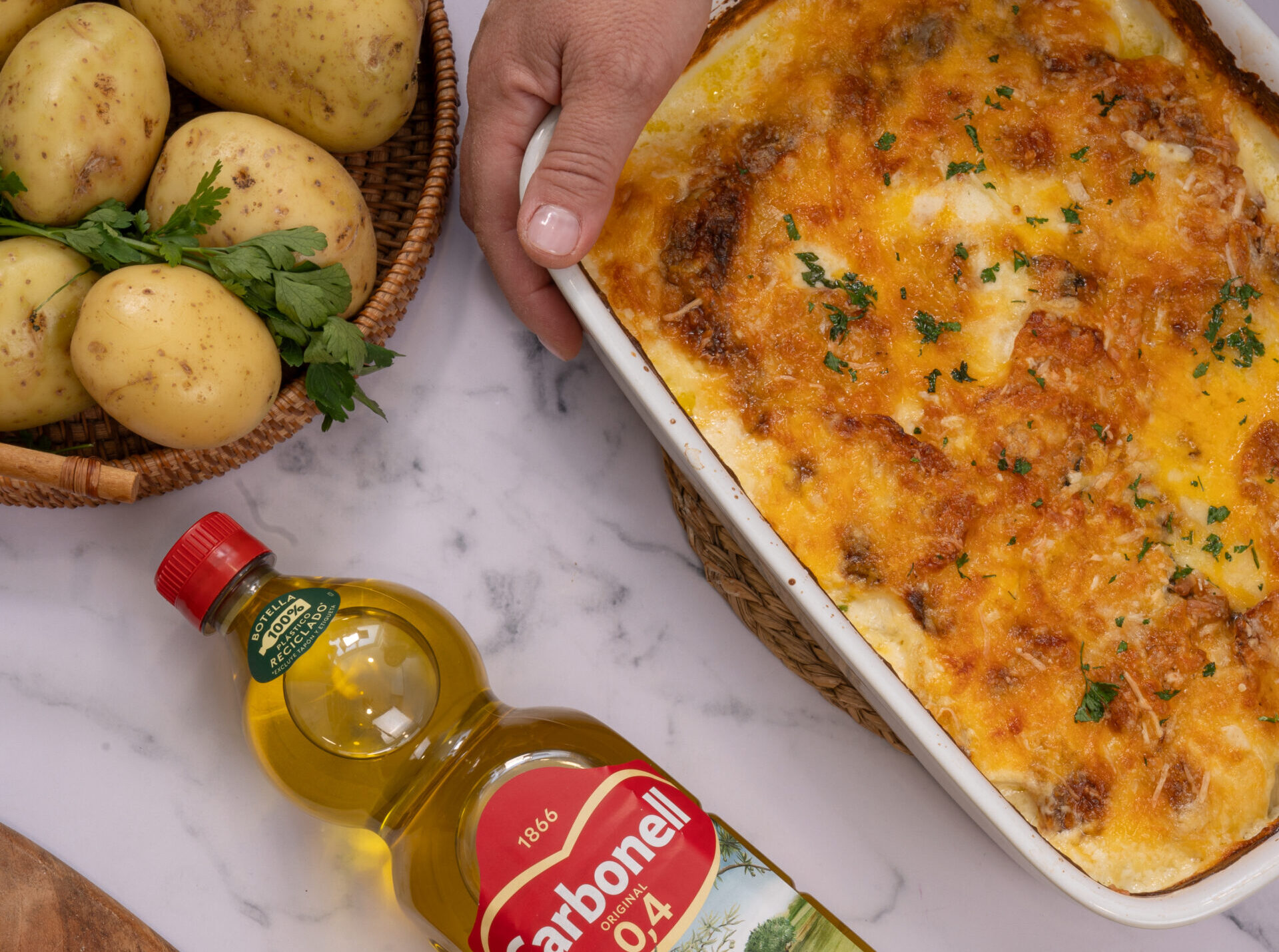 Gratén Cremoso de Patatas y Queso